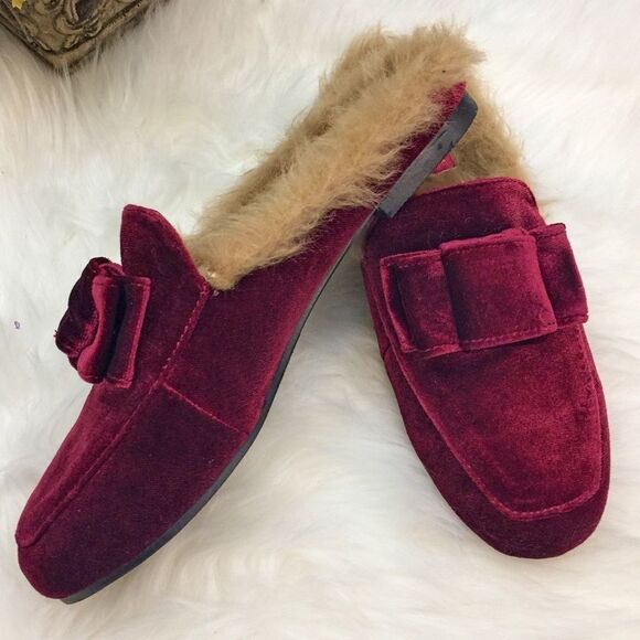 ~Catherine Malandrino Furrow Faux Fur Ruby Mule NWOB - Picture 4 of 11